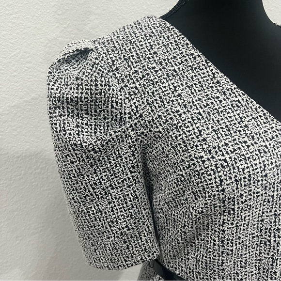 Karl Lagerfeld Monochrome Tweed Midi Dress Size 2 - Picture 3 of 7